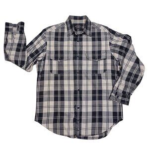 Ralph Lauren Polo Jeans Co Mens Plaid Shirt Button Front 2 Pocket Medium